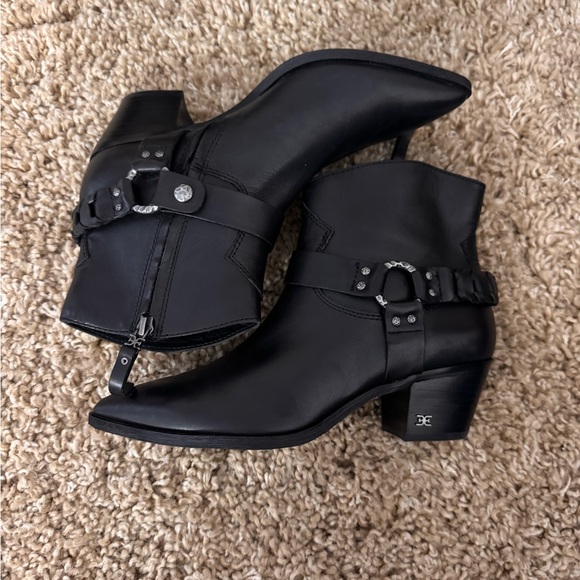 Sam Edelman Shoes - Sam Edelman Riker Leather Moto Ankle Bootie Size 8